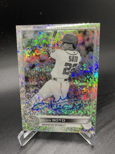 Juan Soto 2022 Topps Chrome Black White Mini Diamond Refractor Auto