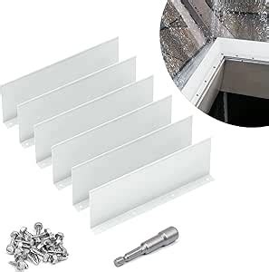 Flamorrow Pack Aluminum Gutter Valley Splash Guards Rainwater