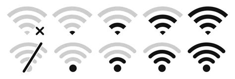 Wi Fi Icons Setternet Connection Wi Fi Signal Design Wi Fi Iconssymbols For Web Design App