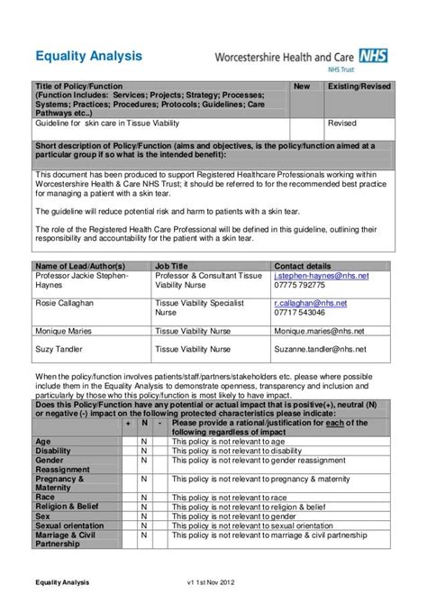 Guidelines For The Care Of Skin In Relation To Tissue Viability 2015