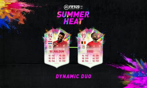 Fifa 20 Sbc Origi Y Wijnaldum Summer Heat Par De Ases