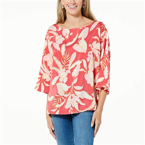 Colleen Lopez Printed Off The Shoulder Top Hsn