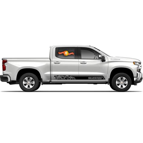 2 X Chevy Chevrolet Silverado Vinyl Decal Sticker Graphics Side Door