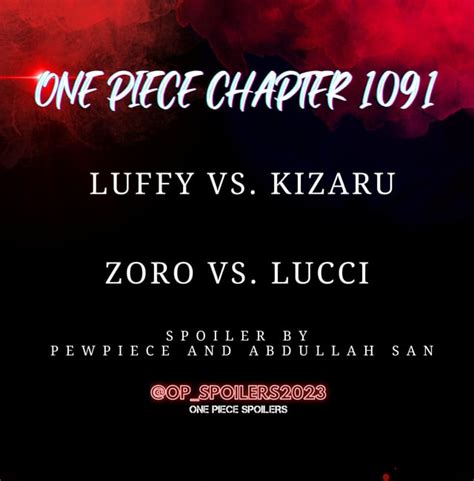 One Piece Chapter 1091 Spoilers Ronepiece