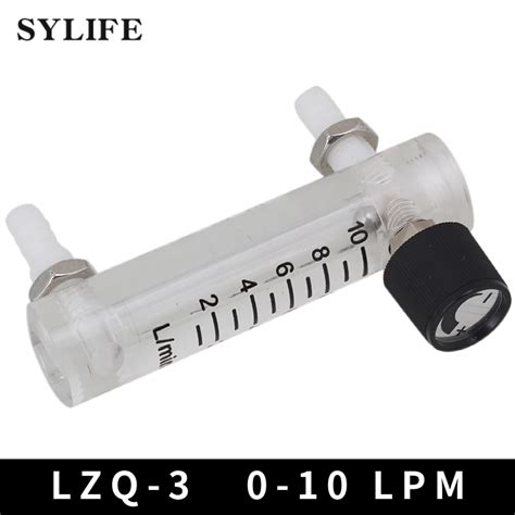 Débitmètre Acrylique Lzq 3 0 10 Lpm Avec Valve De Contrôle Pour L