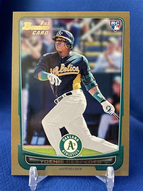 Bowman St Gold Yoenis Cespedes Rookie Rc Oakland A S Ebay