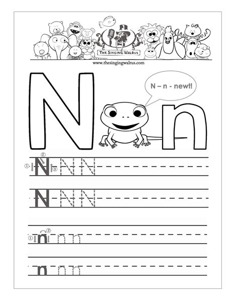 Letter N Worksheets Free Printables