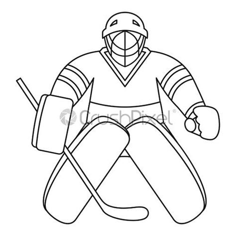 Hockey Goalkeeper Set Icons Stock Vector Crushpixel