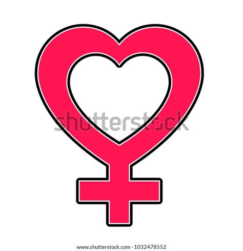 Heart Shaped Female Gender Symbol Stock Vector Royalty Free