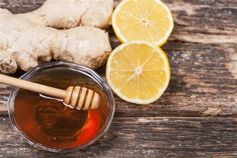 Honey Lemon Cinnamon And Ginger Stock Photo Image Of Wood Remedy