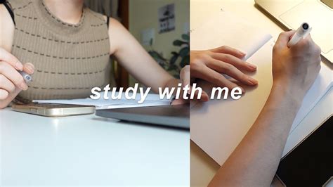 STUDY WITH ME At Home For 1 Hour Real Time No Music Study Asmr