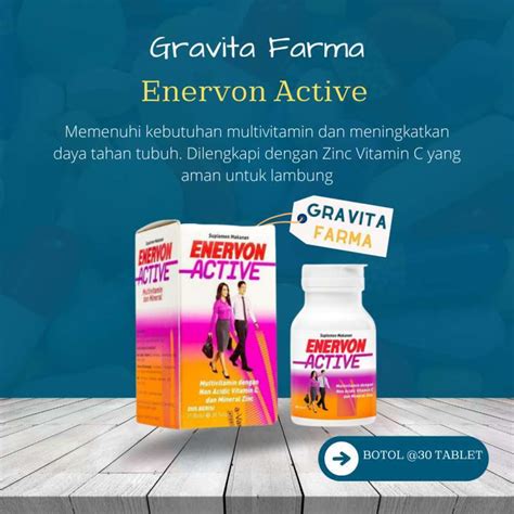 Jual Enervon C Active Suplemen Multivitamin Botol Tablet Di Seller