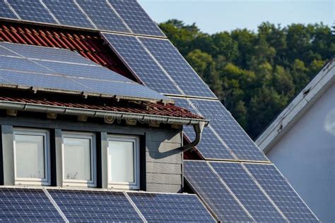 Bunch of Solar Panels on Roofs of a Residential Neighborhood ...