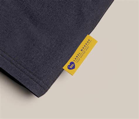 T Shirt Label Mockup Psd