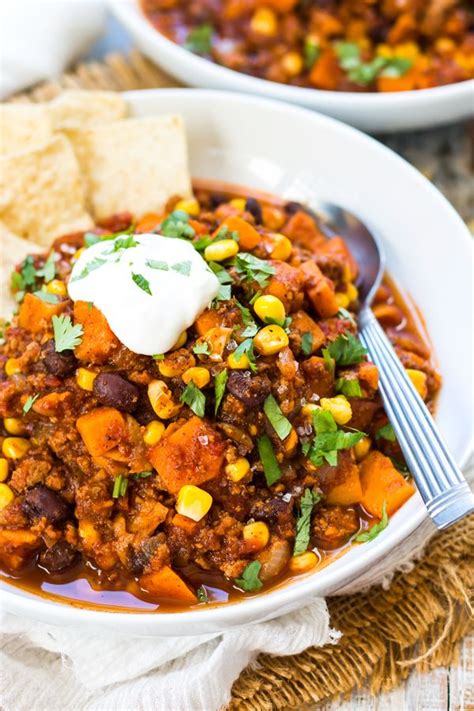 Healthy Sweet Potato Ground Turkey Chili A Healthy And Quick Gluten