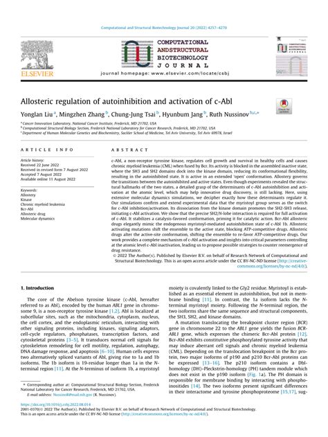 Pdf Allosteric Regulation Of Autoinhibition And Activation Of C Abl