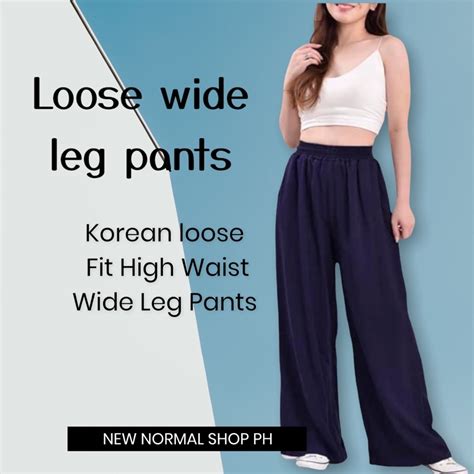 Korean Loose Fit High Waist Wide Leg Pants Summer Wide Leg Pants For