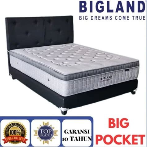 Jual Kasur Spring Bed PlushTop Big Pocket 3 Zone BigLand SpringBed