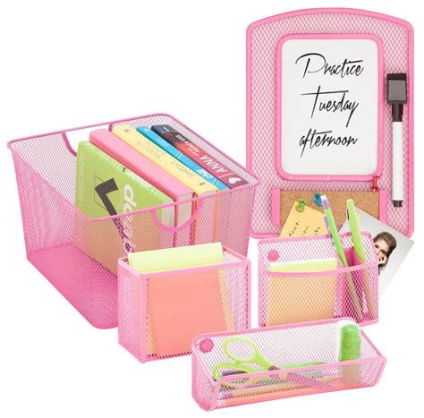 5-Pc Locker Organization Kit in Hot Pink - Walmart.com