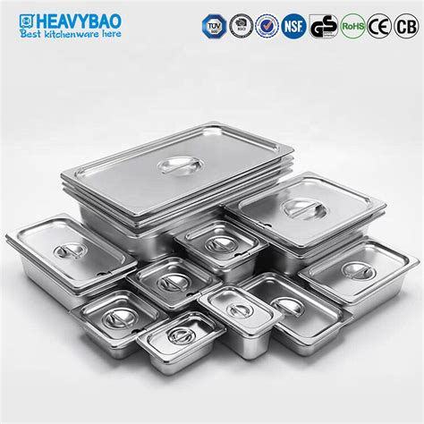 Heavybao Stainless Steel All Sizes Gn Pan Cover Lid For Hotel