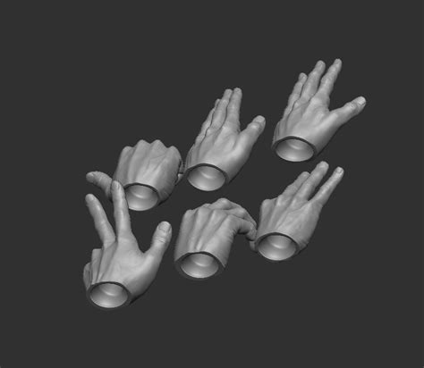 Set Of Naked Hands Naked Hands For Mcfarlane Figures Stl File For Cults