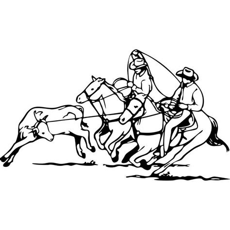 Team Roping Coloring Pages Printable Sketch Coloring Page