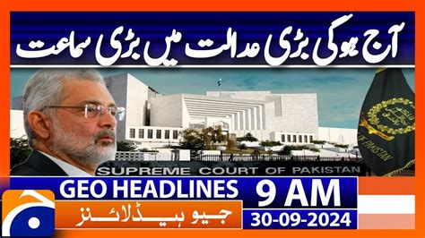 Supreme Court Hears Article 63 A CJP Qazi Faez Isa Geo News 9AM