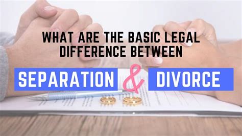 What Are The Basic Difference Between Legal Separation And Divorce By