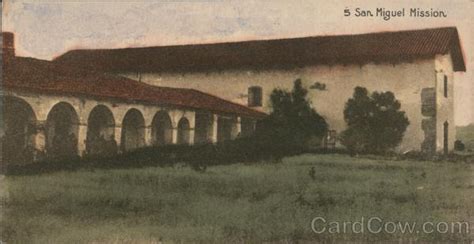 San Miguel Mission California Postcard