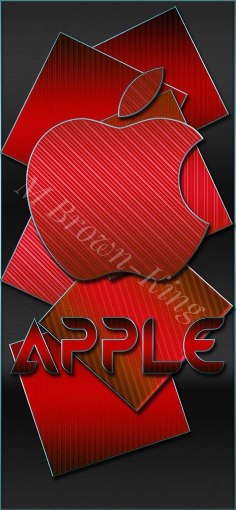 an apple logo is shown in red and black stripes with the word apple on it