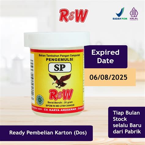 Jual Emulsifier Sp Pengemulsi Pelembut Pengembang Kue Roti Rajawali R W