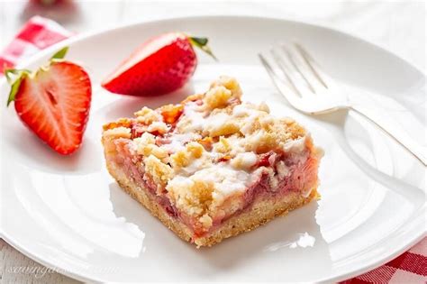 Strawberry Rhubarb Crumble Bars Saving Room For Dessert