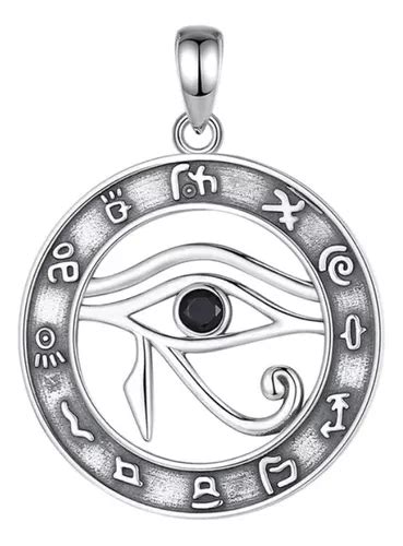 Colgante Ojo De Horus Con Piedra Onix En Plata Fina Cuotas Sin