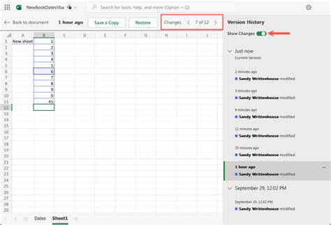 How To View Excel Files Version History And Restore Previous Versions