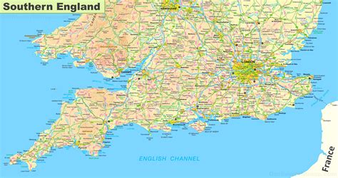 Exploring The South Coast Of England: A Guide To The Map - Map of ...