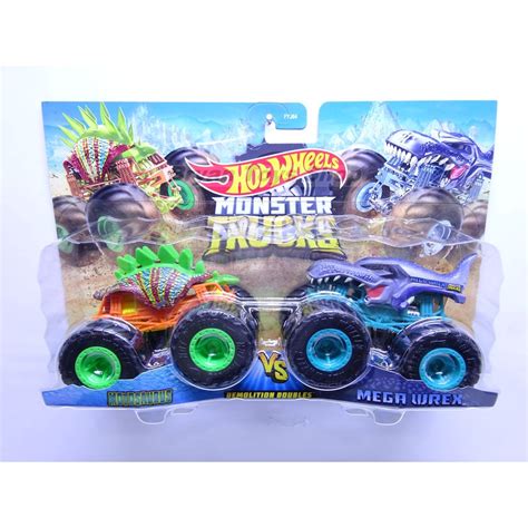 Jual Hot Wheels Monster Trucks Motosaurus Vs Mega Wrex Shopee Indonesia