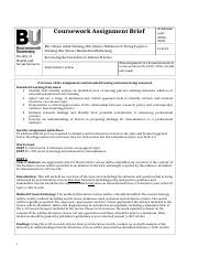 Assignment Schedule Docx Coursework Assignment Brief Bsc