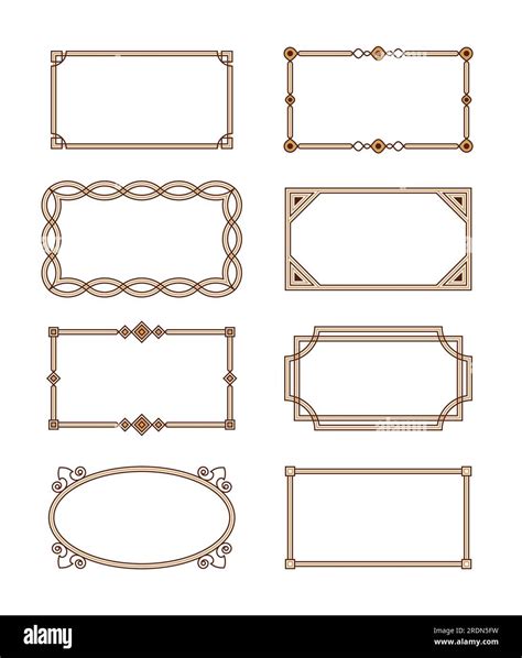 Classic Style Borders Set Of Vector Borders In Classic Style