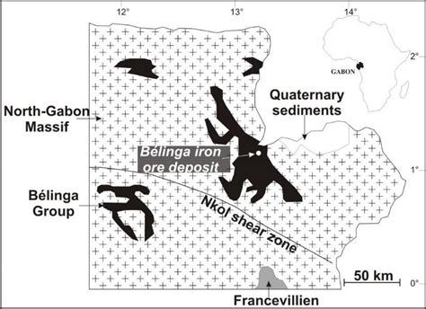 Simplified Geological Map Of Ne Gabon Modified After Chevallier Et