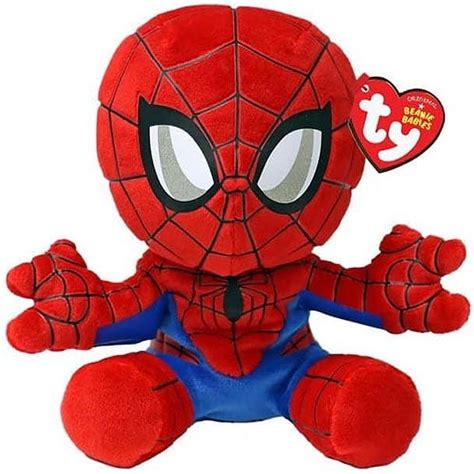 Ty Beanie Baby Marvel Super Heroes Spider Man 2023 Soft Body 75