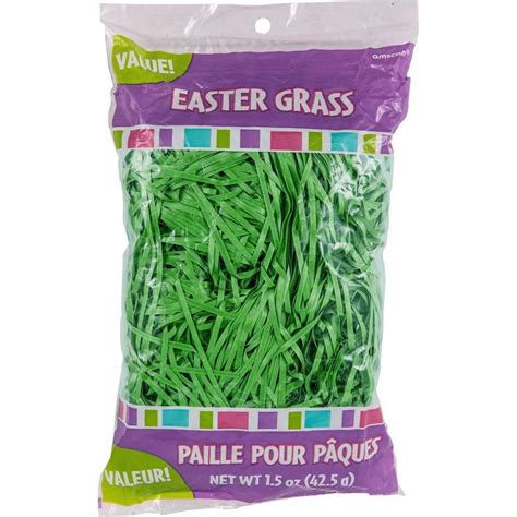 Forest Green Plastic Easter Grass 1 5oz Party City