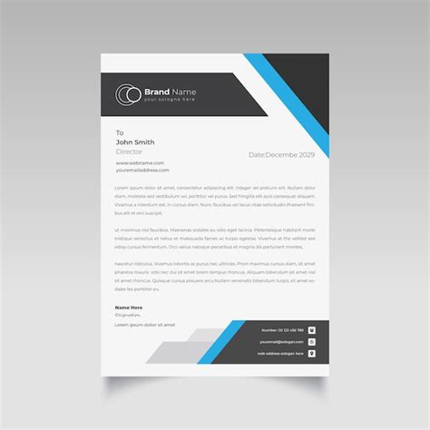 Premium Vector Corporate Letterhead Template Or Letterhead Template