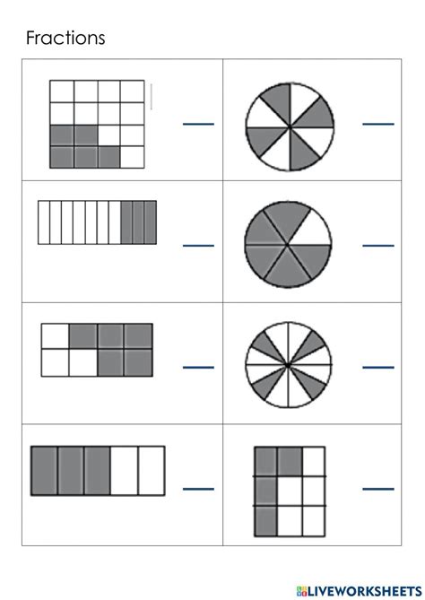 Fractions Shaded Part Worksheet Live Worksheets Worksheets Library