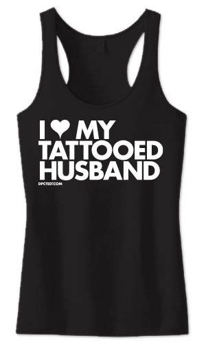 Womens I Heart My Tattooed Husband Tank By Dpcted Apparel Black