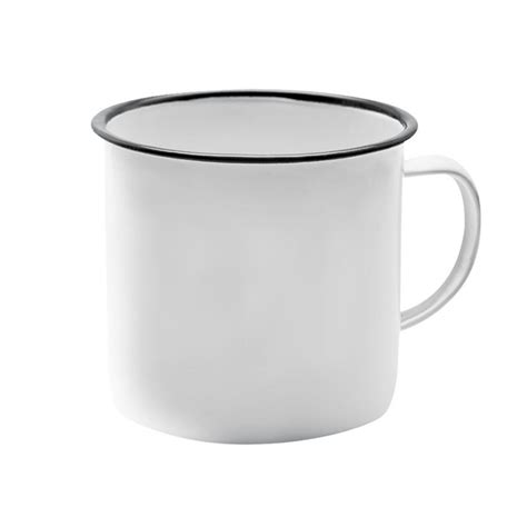 Caneca Esmaltada Branca Lisa 150 Ml Cobre Lux