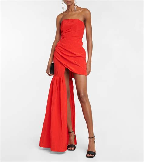 David Koma Asymmetrical Ruched Dress David Koma