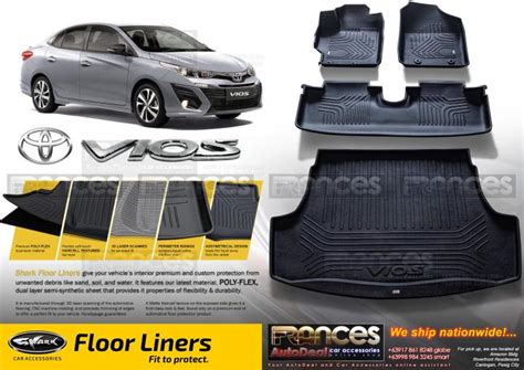 TOYOTA VIOS 2018 2021 1st 2nd Row Cargo Tray SHARK DEEP DISH MATTING