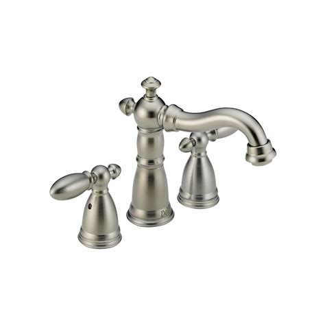 Delta Victorian 4 Inch 2 Handle High Arc Bathroom Faucet In Stainless