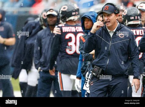 Chicago Bears Head Coach Matt Eberflus Directs His Team During The