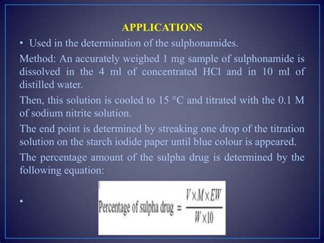 Diazotization Titrations Ppt